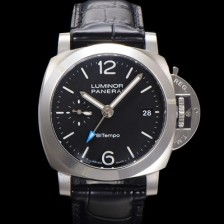 SA급 파네라이 남성용 루미노르 콰란타 바이템포 PAM01365 40mm 오토매틱 Cal.P.900 타입 가죽줄 블랙 다이얼 pan5200 xx