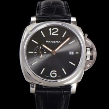 SA급 파네라이 남성용 루미노르 듀 PAM01250 42mm 오토매틱 Cal.P.900 타입 가죽줄 카본 블랙 다이얼 pan5197 xx