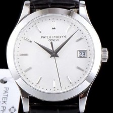 SA급 파텍필립 남성용 칼라트라바 5296G-010 화이트 다이얼 오토매틱 무브먼트 PAT0101 xx