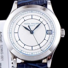 SA급 파텍필립 남성용 칼라트라바 5296G-001 화이트 다이얼 오토매틱 무브먼트 PAT0103 xx