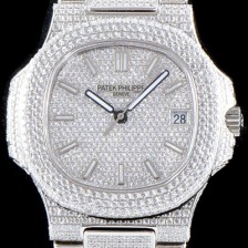 SA급 파텝필립 남성용 파텍필립 5719/10G-010 노틸러스 스위프 세컨즈 럭셔리한 최상급쥬얼 다이아몬드 풀 셋팅 브레이슬릿 Cal.324 S C 오토매틱 무브먼트 PAT0105 xx