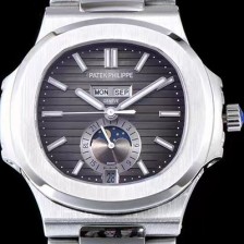 SA급 파텍필립 남성용 노틸러스 그레이 다이얼 오토매틱 무브먼트 PAT0205 xx