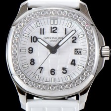 SA급 파텝필립 남성용 아쿠아넛 5067A-024 루체 시리즈 Upgrade!! 스와로브 다이아몬드 셋팅 베젤 3D 화이트 와플 다이얼 E23-250 S C 쿼츠 무브먼트 PAT0152 xx