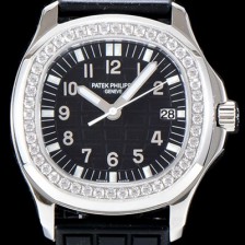 SA급 파텝필립 남성용 아쿠아넛 5067A-001 루체 시리즈 Upgrade!! 스와로브 다이아몬드 셋팅 베젤 3D 블랙 와플 다이얼 E23-250 S C 쿼츠 무브먼트 PAT0100 xx
