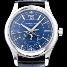SA급 파텍필립 남성용 그렌드 컴플리케이션 클래식 문페이즈 블루 다이얼 오토매틱 무브먼트 PAT0200 xx
