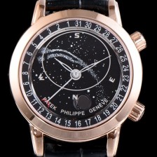 SA급 파텍필립 남성용 그렌드 컴플리케이션 6102R-001 셀리스티얼 18K 로즈골드 블랙 다이얼 오토매틱 무브먼트 PAT0130 xx