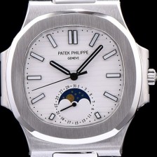SA급 파텍필립 남성용 노틸러스 화이트 다이얼 오 PAT0230 xx