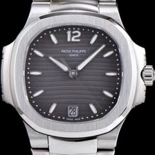 SA급 파텍필립 남성용 노틸러스 7018/1A-010 그레이 다이얼 브레이슬릿 오토매틱 무브먼트 PAT40040 xx