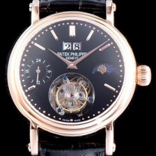 SA급 파텍필립 남성용 그렌드 컴플리케이션 투어빌론 무브먼트 문페이즈 블랙 다이얼 PAT0142 xx