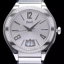 SA급 피아제 남성용 폴로 화이트 실버다이얼 오토매틱 무브먼트 PIA4235 xx