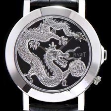 SA급 피아제 남성용 폴로 시리즈 실버 룡토템 블랙 다이얼 스위스 쿼츠무브 PIA4200 xx