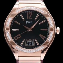 SA급 피아제 남성용 폴로 블랙 다이얼 오토매틱 무브먼트 PIA4230 xx