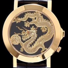 SA급 피아제 남성용 폴로 시리즈 골드 룡토템 블랙 다이얼 스위스 쿼츠무브 PIA4201 xx