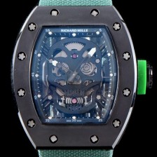 SA급 리차드밀레 남성용 벨크로 스포츠 스트랩!! RM52-01 스컬 워치 스켈레톤&해골무늬 다이얼 오토매틱 무브먼트 RIC0455 xx