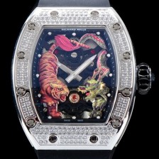 SA급 리차드밀레 남성용 리차드밀 RM51-01 타이거&드래곤 미쉘 요 워치!! 수공 맞물림 형식의 쥬얼세팅 스켈레톤 다이얼 오토매틱 무브먼트 RIC0411 xx