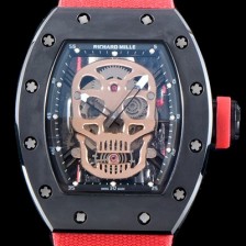 SA급 리차드밀레 남성용 벨크로 스포츠 스트랩!! RM52-01 스컬 워치 스켈레톤&해골무늬 다이얼 오토매틱 무브먼트 RIC0450 xx