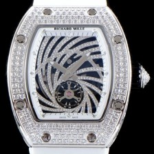SA급 리차드밀레 여성 컬렉션 RM51-02 투르비용 다이아몬드 트위스터 워치!! 수공 맞물림 형식의 쥬얼세팅 스켈레톤 다이얼 오토매틱 무브먼트 RIC0244 xx