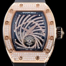 SA급 리차드밀레 여성 컬렉션 RM51-02 투르비용 다이아몬드 트위스터 워치!! 수공 맞물림 형식의 쥬얼세팅 스켈레톤 다이얼 오토매틱 무브먼트 RIC0242 xx