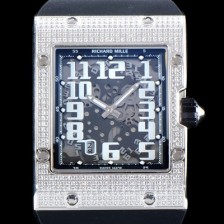 SA급 리차드밀레 남성용 최신버전 리차드밀 RM016 다이아몬드 엑스트라 플랫!! 수공 맞물림 형식의 쥬얼세팅 스켈레톤 다이얼 오토매틱 무브먼트 RIC0201 xx