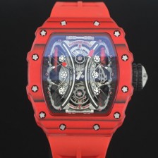 SA급 리차드밀레 남성용 뚜르비용 RM53-01 파블로 맥도너우 레드 카본 TPT 스켈레톤 다이얼 오토매틱 무브먼트 RIC0401 xx