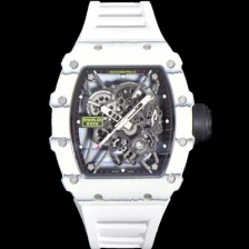 SA급 리차드밀러 남성용 RM035-01 라파 수동/기계식 무브먼트 50mm 카본 우레탄줄 스캘래톤 다이얼 ric0230 xx