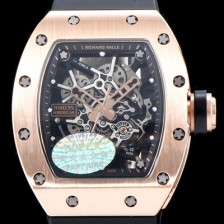 SA급 리차드밀레 남성용 리차드밀 RM035 아메리카즈!! 고급스러운 18K 로즈골드 스켈레톤 다이얼 오토매틱 무브먼트 RIC0405 xx