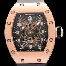 SA급 리차드밀레 남성용 RM022 스켈레톤 다이얼 블랙 러버 스트랩 오토매틱 무브먼트 RIC0402 xx