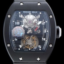 SA급 리차드밀레 남성용 최초의 모델 RM001 투르비용 컬렉션UP!! 블랙 PVD 코팅 블랙&스켈레톤 다이얼 아시안 투어빌론 탑재 무브먼트 ric0277 xx