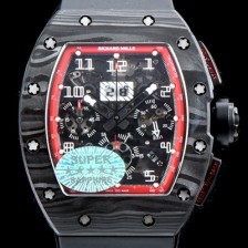 SA급 리차드밀레 남성용 리차드밀레 RM011 100% 포지드 카본 케이스 스켈레톤 다이얼 신형 SHANGHAI ETA 7750B-2 크로노그래 오토매틱 무브먼트 RIC0411 xx