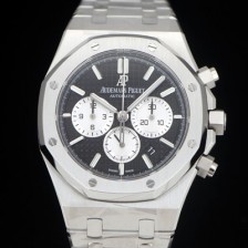 SA급 오데마피게 남성용 로얄오크 26331ST.OO.1220ST.02 블랙 와플 다이얼 신형 ETA 7750B-2 오토매틱 무브먼트 AUD88422 xx