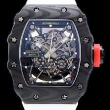 SA급 리차드밀레 남성용 라파엘 나달 RM35-02 파트너십 기념 에디션!! 칼리버 RMAL1 100% 포지드 카본 케이스 스켈레톤 다이얼 오토매틱 무브먼트 RIC0400 xx