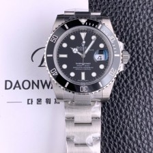 SA급 로렉스 남성용 VIP 타입 최종형 서브마리너 데이트 116610LV-97200 블랙 세라믹 베젤 블랙 다이얼 3135 오토매틱 무브먼트 ROL0115 xx