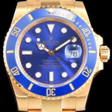 SA급 로렉스 남성용 서브마리너116618LB-97208 블루 세라믹 베젤 18k 옐루골드 블루 다이얼 브레이슬릿 ETA 2836-2 오토매틱 무브먼트 ROL0343 xx