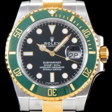 SA급 로렉스 남성용 New 업그레이드형!! 서브마리너 116613-LN-97203 데이트 투톤콤비 그린 세라믹 베젤UP!! 고급스러운 18K 옐로우골드 콤비 블랙 다이얼 브레이슬릿 오토매틱 무브먼트 ROL0534 xx
