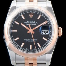 SA급 로렉스 남성용 업그레이드형 데이져스트 116201-63601 오이스터36mm 스무스 베젤(AR) 18K 로즈골드 투톤콤비 블랙 다이얼 오토매틱 무브먼트 ROL0010 xx