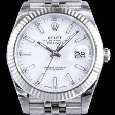 SA급 로렉스 남성용 데이저스트 II m126334-0004 화이트 다이얼 야광 스틱 인덱스 스틸 브레이슬릿 오토매틱 무브먼트 ROL0304 xx