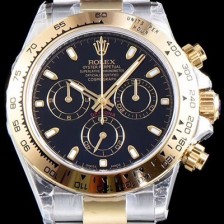 SA급 로렉스 남성용 데이토나 18K 엘루골드 검정 다이얼 ROL0140 xx