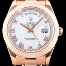SA급 로렉스 남성용 오이스터퍼페츄얼 데이데이트 로즈골드 화이트다이얼 오토매틱 무브먼트 ROL0004 xx