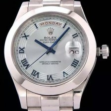 SA급 로렉스 남성용 데이데이트 2 로마 인덱스 블루 다이얼 ROL0201 xx
