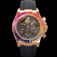 SA급 로렉스남성용 데이토나 40mm 크로노그래프 18k 로즈골드 오토매틱 Cal.4130 무브먼트 스켈레톤 다이얼 rol5381 xx