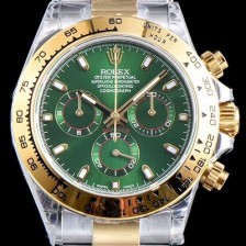 SA급 로렉스 남성용 최신버전 업그레이드형!!코스모그래프 데이토나 116508 18K 옐로우 골드 콤비 크로노그래프 그린 다이얼 오이스터 브레이슬릿 신형 7750B-2 오토매틱 무브먼트 ROL0040 xx