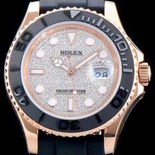 SA급 로렉스 남성용 오이스터 페페츄얼 요트-마스터 m116655-0005“다이아몬드 파베 다이얼” 블랙 세라크롬 양방향 회전 베젤 오토매틱 무브먼트 ROL0504 xx