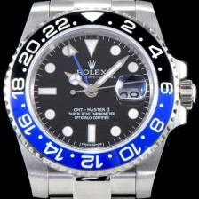 SA급 로렉스 남성용 지엠티 마스터II 116710BLNR 듀얼 타임 블랙/블루 투톤 24시간 회전 베젤 블랙 다이얼 5선 쥬빌리 브레이슬릿 오토매틱 무브먼트 ROL0010 xx