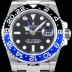 SA급 로렉스 남성용 지엠티 마스터II 116710BLNR 듀얼 타임 블랙/블루 투톤 24시간 회전 베젤 블랙 다이얼 5선 쥬빌리 브레이슬릿 오토매틱 무브먼트 ROL0010 xx