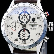 SA급 태그호이어 남성용 까레라 칼리버 16 크로노그래프 화이트 다이얼 오토매틱 무브먼트 TAG0200 xx