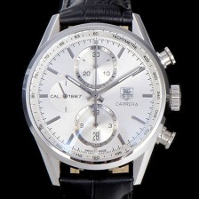 SA급 태그호이어 남성용 까레라 칼리버 1887 크로노그래프 화이트 다이얼 7750 오토매틱 TAG0241 xx