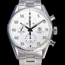 SA급 태그호이어 남성용 까레라 칼리버 1887 크로노 화이트 다이얼 TAG4215 xx