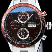 SA급 태그호이어 남성용 까레라 칼리버 16 크로노그래프 오토매틱 브라운 다이얼 TAG4205 xx