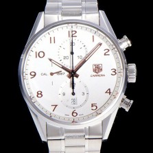 SA급 태그호이어 남성용 까레라 칼리버 1887 크로노그래프 화이트 다이얼 7750 오토매틱 TAG4210 xx