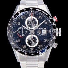 SA급 태그호이어 남성용 까레라 CAL.1887 크로노그래프 블랙 다이얼 오토매틱 무브먼트 TAG0210 xx